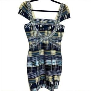 Bodycon Bandage Dress multi color zip up Large BoxP